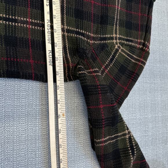 Lauren Ralph Lauren Sweater Mens Large Plaid Half Zip Pullover Mock Neck Classic - Picture 4 of 6